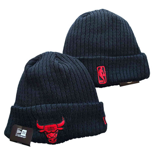 Bulls Black Knit Hat  --YD