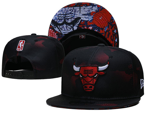 Bulls Snapback Hat Black --YD