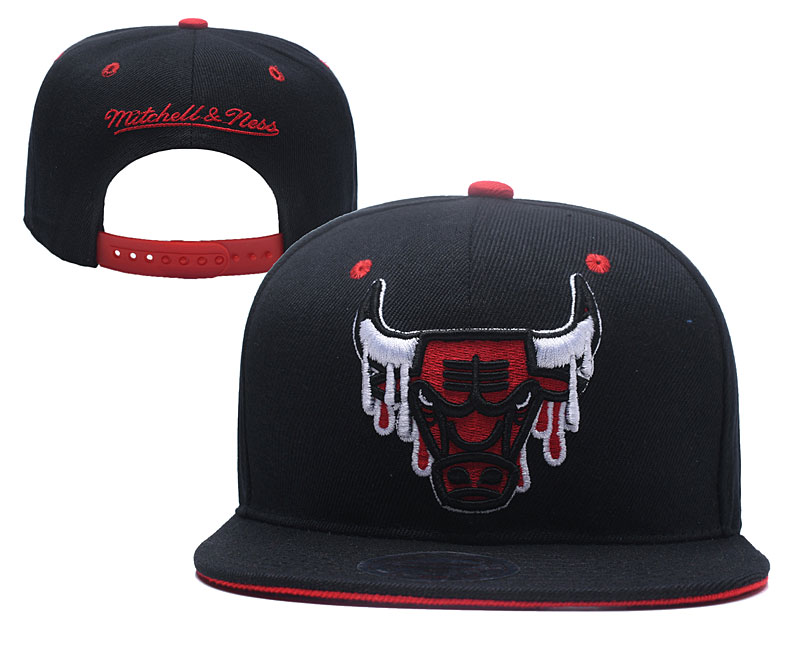 Bulls Snapback Hat Black--YD