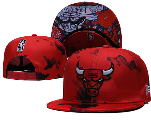 Bulls Snapback Hat Red  --YD