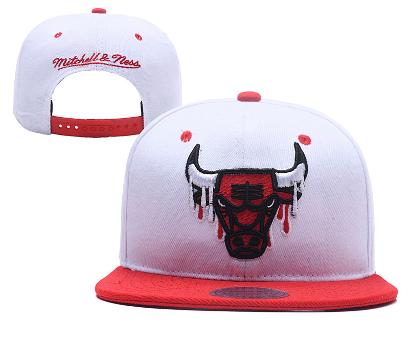 Bulls Snapback Hat White--YD