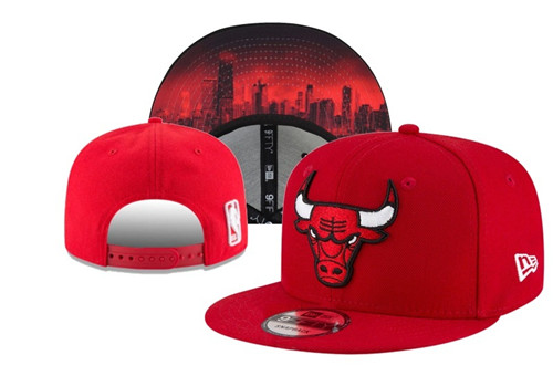 Bulls Team Logo Red Adjustable Hat YD