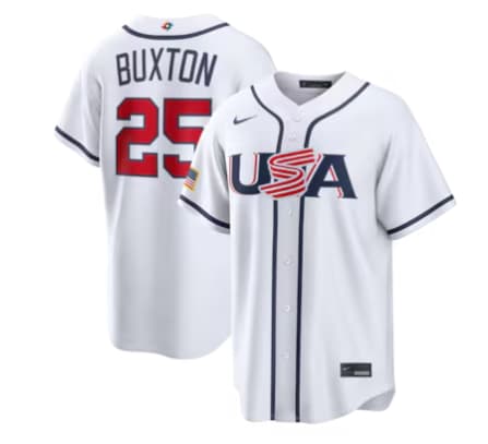 Byron Buxton USA Baseball Nike 2026 World Baseball Classic Home Stadium Jersey - White