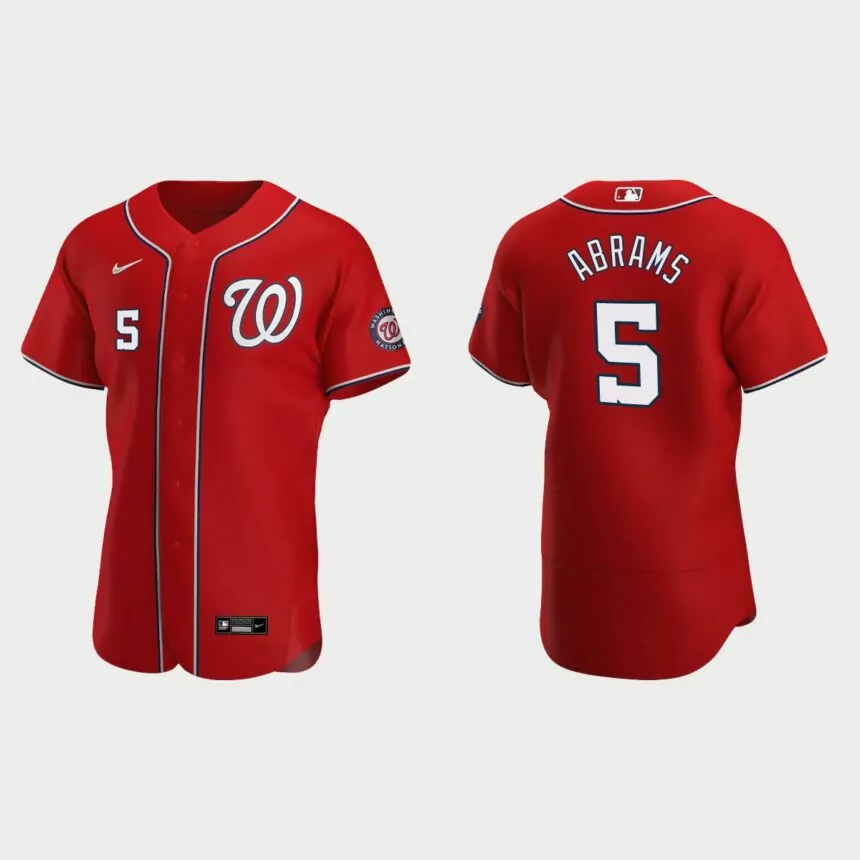 C.J. Abrams Washington Nationals Authentic Alternate Jersey – Red