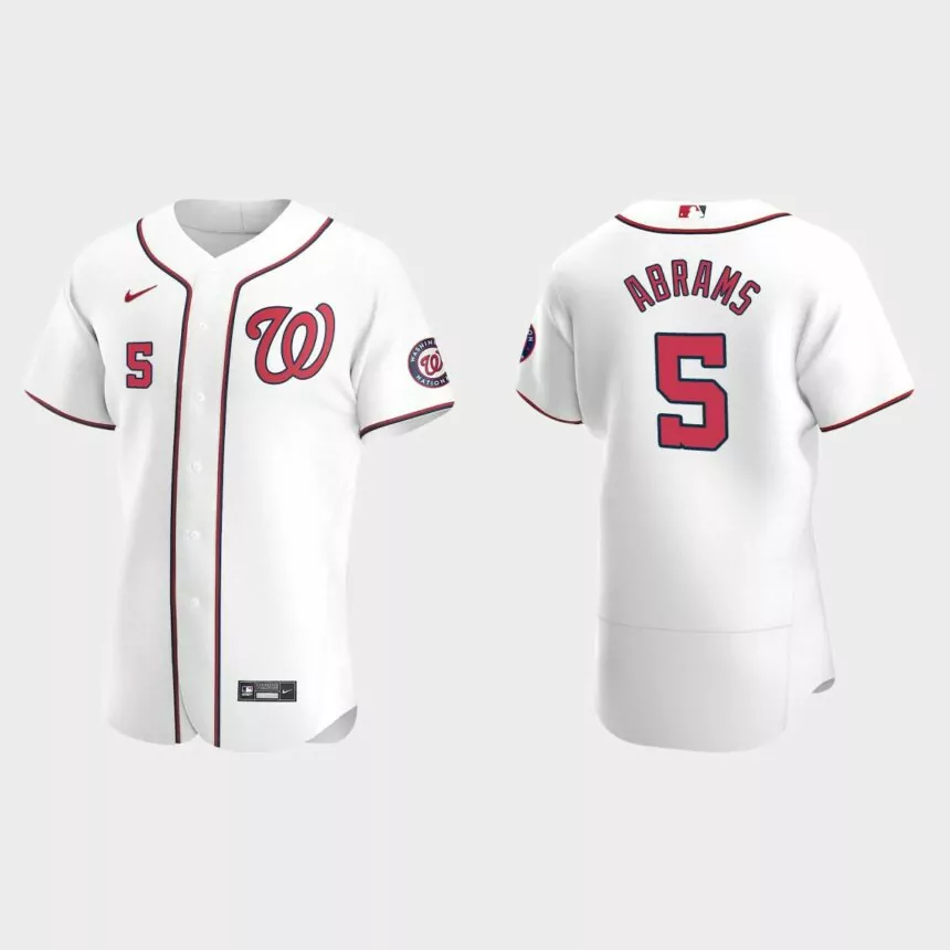 C.J. Abrams Washington Nationals Authentic Home Jersey – White