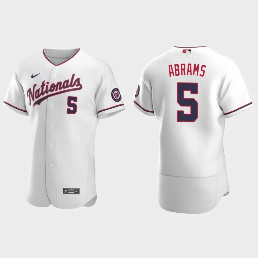 C.J. Abrams Washington Nationals Authentic Jersey – White