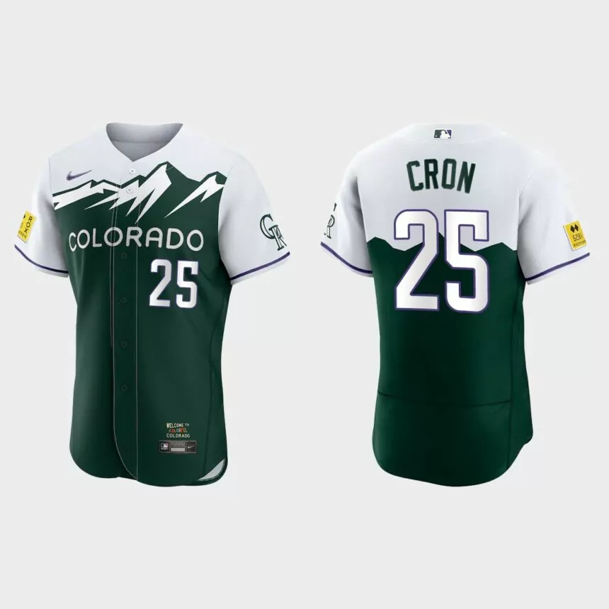 C.J. Cron Colorado Rockies 2022 City Connect Authentic Jersey – Green