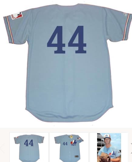 CARL MORTON Montreal Expos 1969 Away Majestic Throwback Baseball Jersey