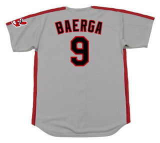 CARLOS BAERGA Cleveland Indians 1993 Majestic Throwback Away Baseball Jersey