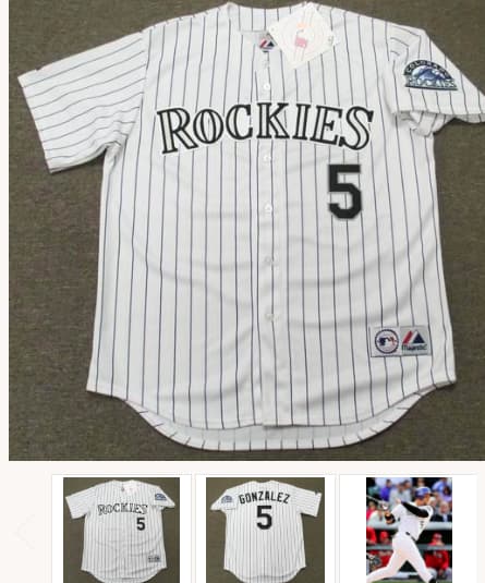 CARLOS GONZALEZ Colorado Rockies 2016 Majestic Home Baseball Jersey