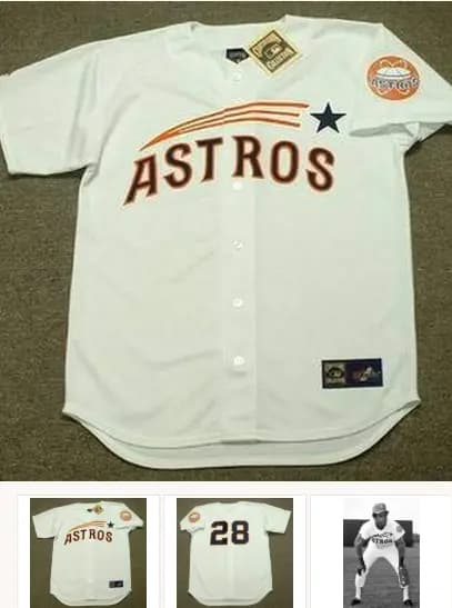 CESAR CEDENO Houston Astros 1970 Majestic Throwback Home Baseball Jersey
