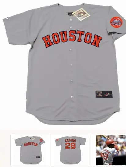 CESAR CEDENO Houston Astros 1971 Majestic Cooperstown Away Baseball Jersey