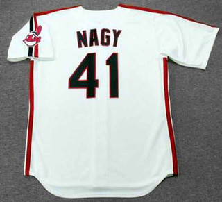 CHARLES NAGY Cleveland Indians 1992 Majestic Throwback Home Baseball Jersey