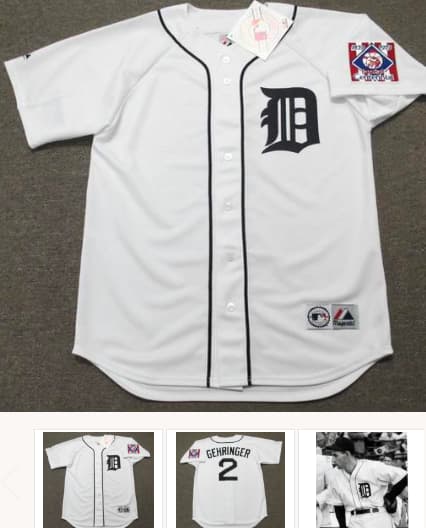 CHARLIE GEHRINGER Detroit Tigers 1939 Majestic Throwback Home Baseball Jersey