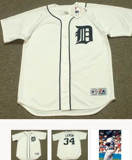 CHET LEMON Detroit Tigers 1984 Home Majestic Throwback Baseball Jersey