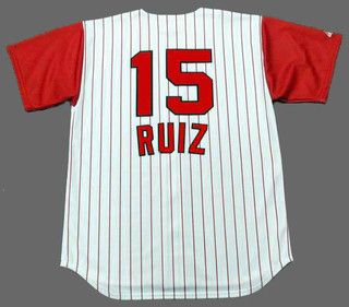 CHICO RUIZ Cincinnati Reds 1960's Majestic Throwback Home Baseball Jersey
