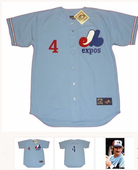 CHRIS SPEIER Montreal Expos 1978 Away Majestic Throwback Baseball Jersey