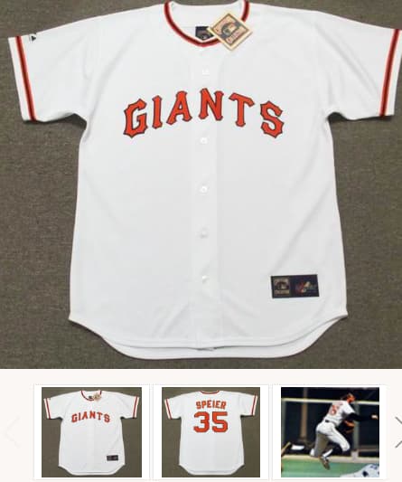 CHRIS SPEIER San Francisco Giants 1973 Majestic Cooperstown Home Baseball Jersey