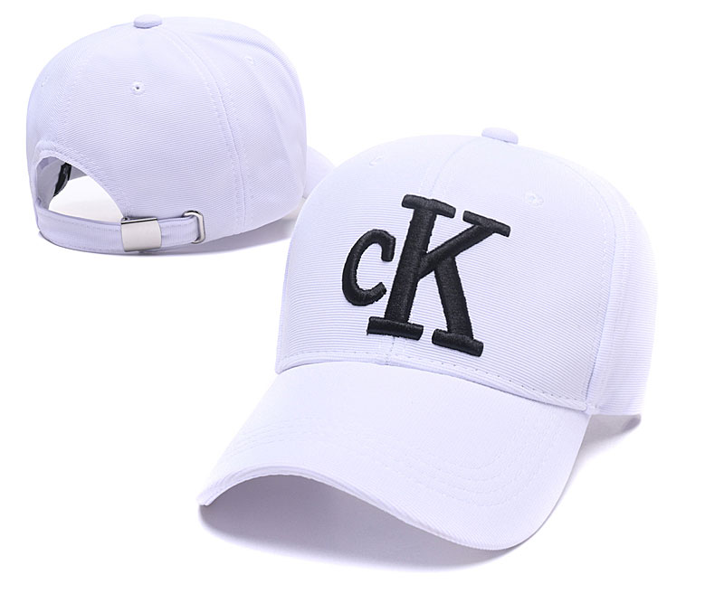 CK Fresh Logo White Fashion Peaked Adjustable Hat SG