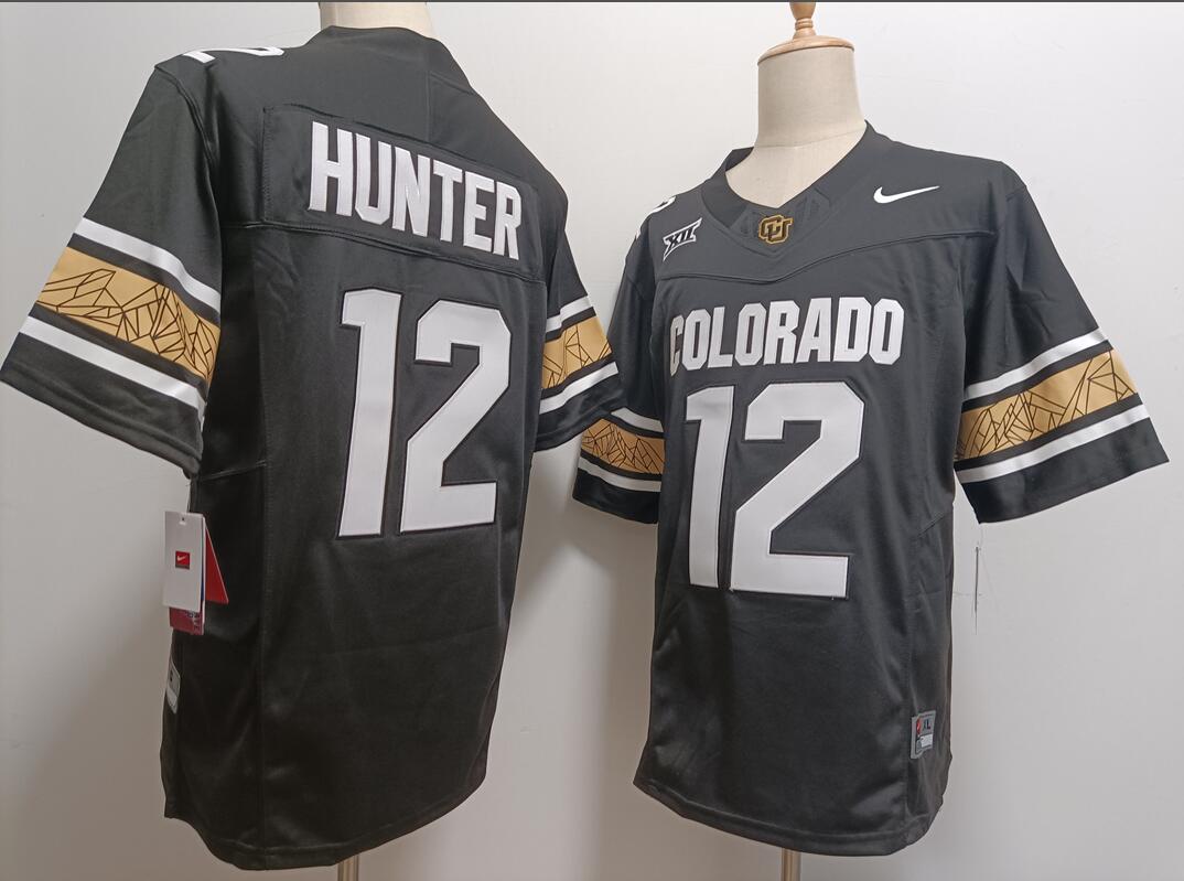 COLORADO BUFFALOES Black #12 Travis Hunter Jersey
