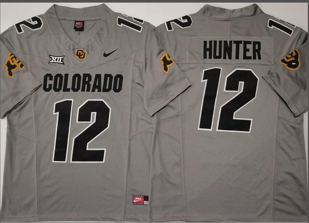 COLORADO BUFFALOES GRAY #12 HUNTER Jersey