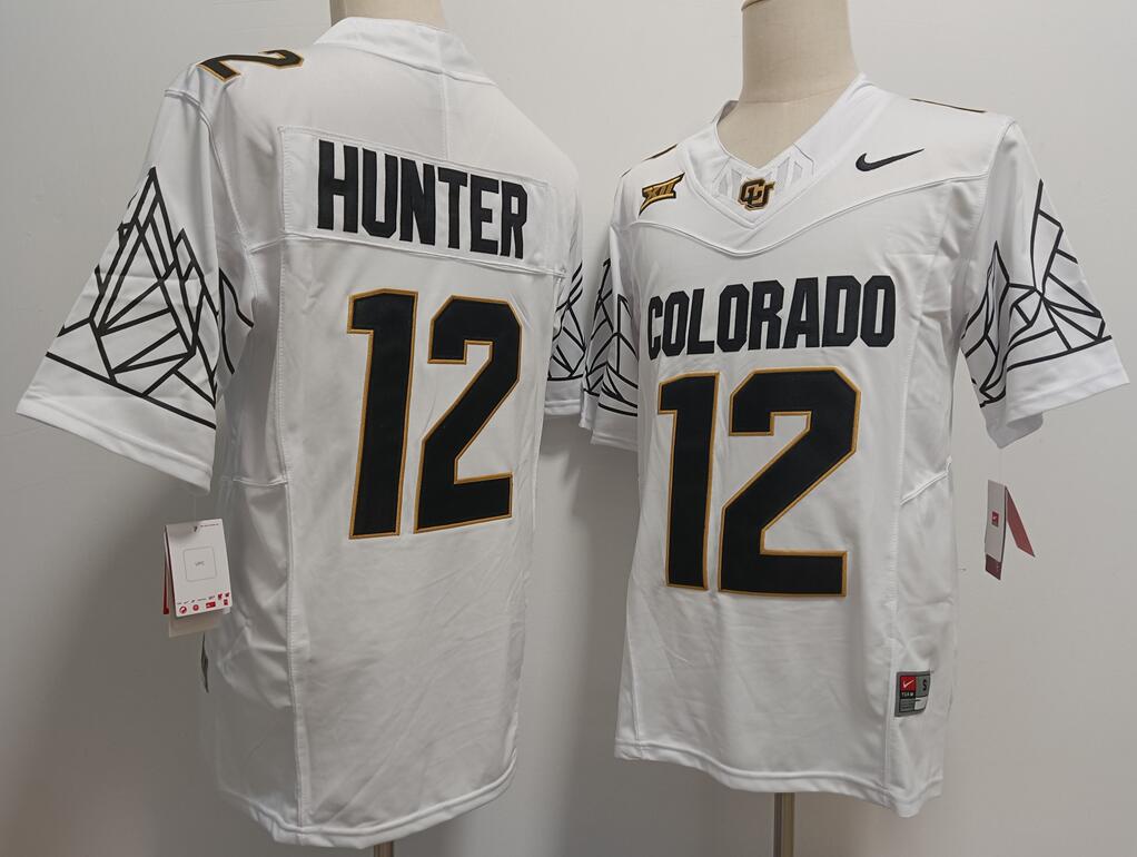COLORADO BUFFALOES White #12 Travis Hunter Jerseys