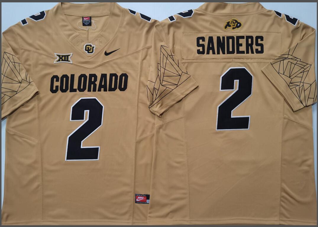 COLORADO BUFFALOES Yellow #2 SANDERS Jersey