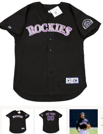 COLORADO ROCKIES 1993 Majestic Throwback Alternate Jersey Customized
