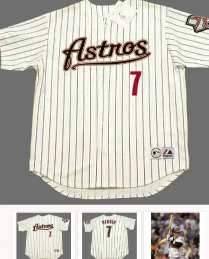 CRAIG BIGGIO Houston Astros 2004 Majestic Throwback Home Baseball Jersey