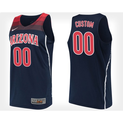 CUSTOM Arizona Wildcats #00 Navy College Basketball Jersey