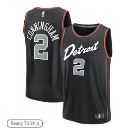 Cade Cunningham Detroit Pistons Fanatics Fast Break Jersey - Black - City Edition