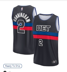 Cade Cunningham Detroit Pistons Fanatics Fast Break Replica Player Jersey - Statement Edition - Black