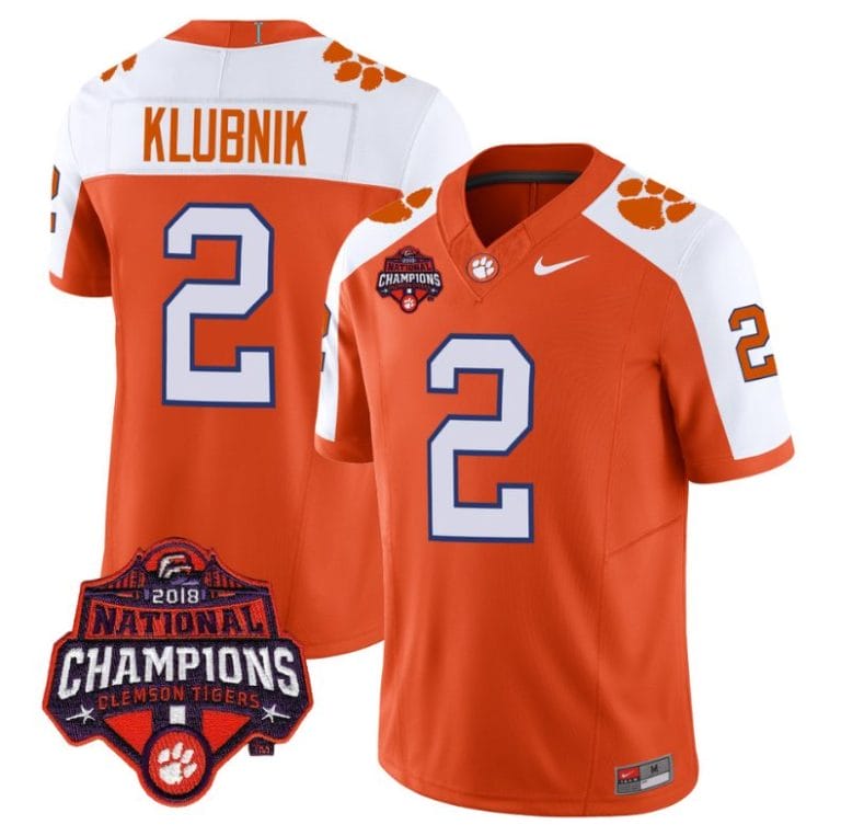 Cade Klubnik Jersey #2 Clemson Tigers Vapor Limited Champions Patch College Football Stitched Alternat