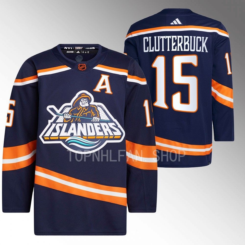 Cal Clutterbuck 2022 New York Islanders Navy Reverse Retro 2.0 Primegreen Authentic Jersey