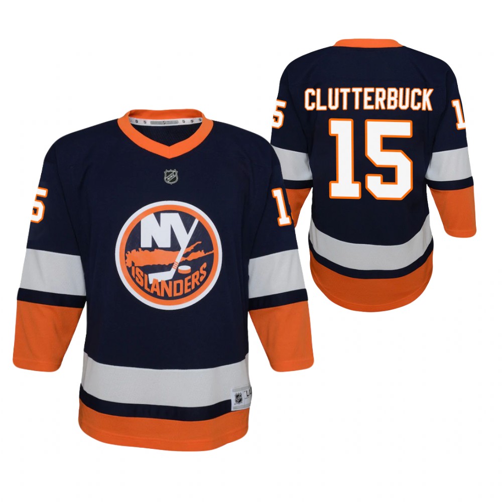 Cal Clutterbuck New York Islanders 2021 Reverse Retro Blue Youth Jersey Special Edition