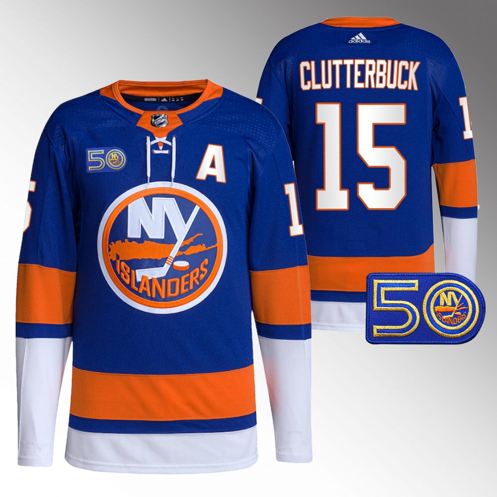 Cal Clutterbuck New York Islanders Royal 50th Anniversary Primegreen Authentic Jersey