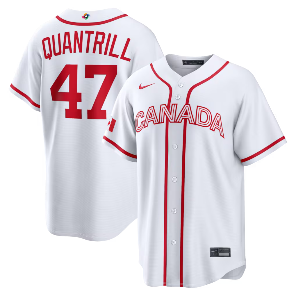 Cal Quantrill Canada Baseball Nike 2026 World Baseball Classic Home Stadium Jersey - White