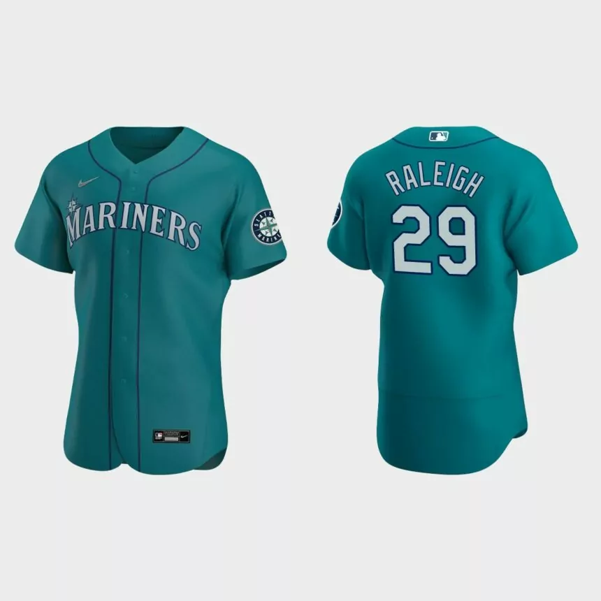 Cal Raleigh Seattle Mariners Authentic Alternate Jersey – Aqua