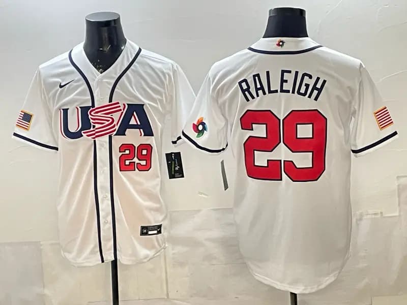 Cal Raleigh USA Baseball Nike 2026 World Baseball Classic Home Stadium Jersey 