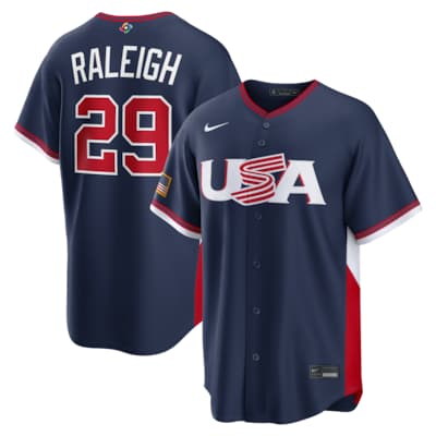 Cal Raleigh USA Baseball Nike 2026 World Baseball Classic Road Stadium Jersey - Navy