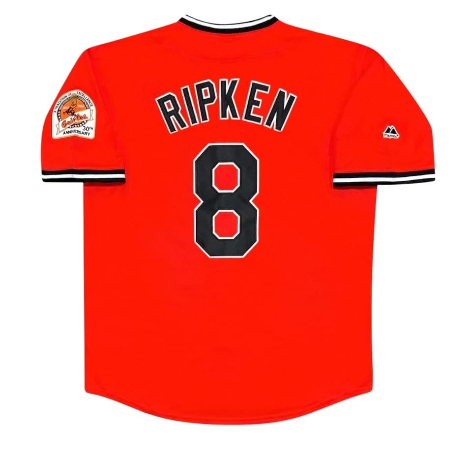 Cal Ripken Jr. Baltimore Orioles 1984 Cooperstown Orange Jersey Men’s Size Large