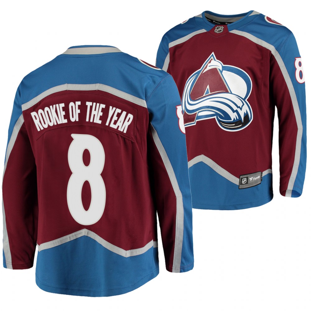 Cale Makar 2020 Rookie of the Year Burgundy Avalanche #8 Jersey Home Special Edition