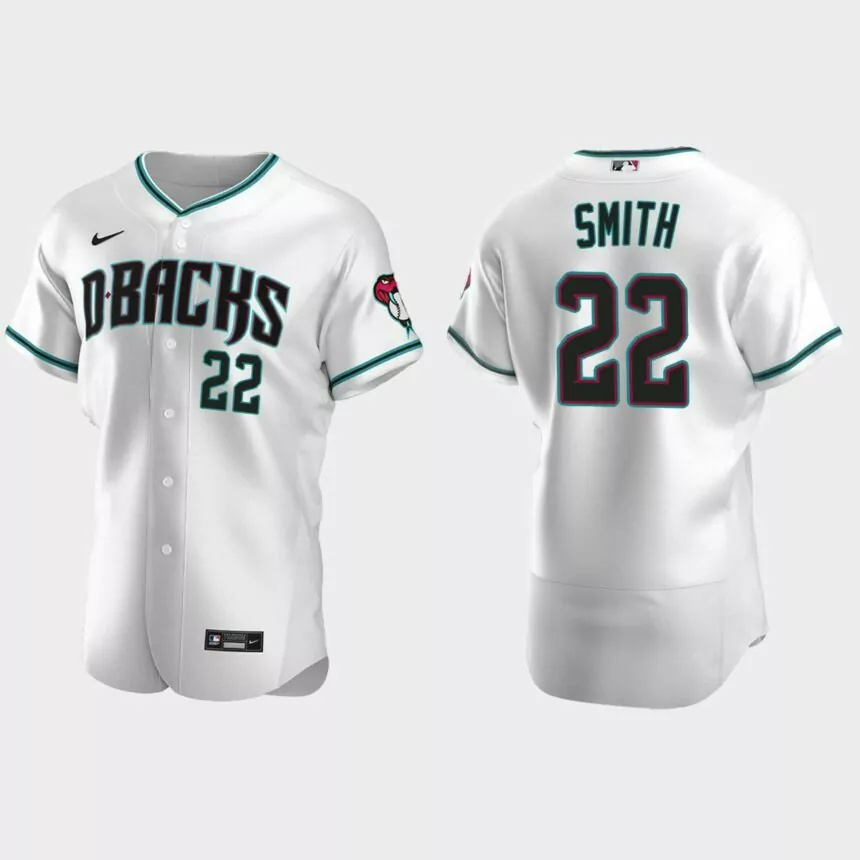 Caleb Smith Arizona Diamondbacks Authentic Alternate Jersey – White.jpg