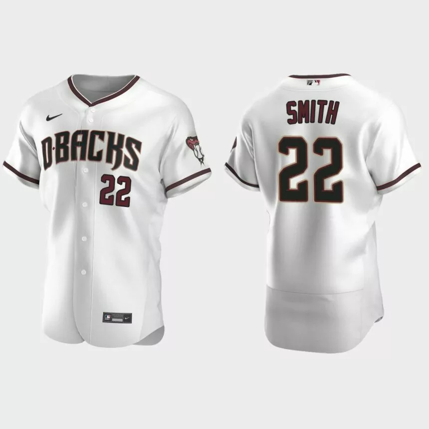 Caleb Smith Arizona Diamondbacks Authentic Home Jersey – White.jpg