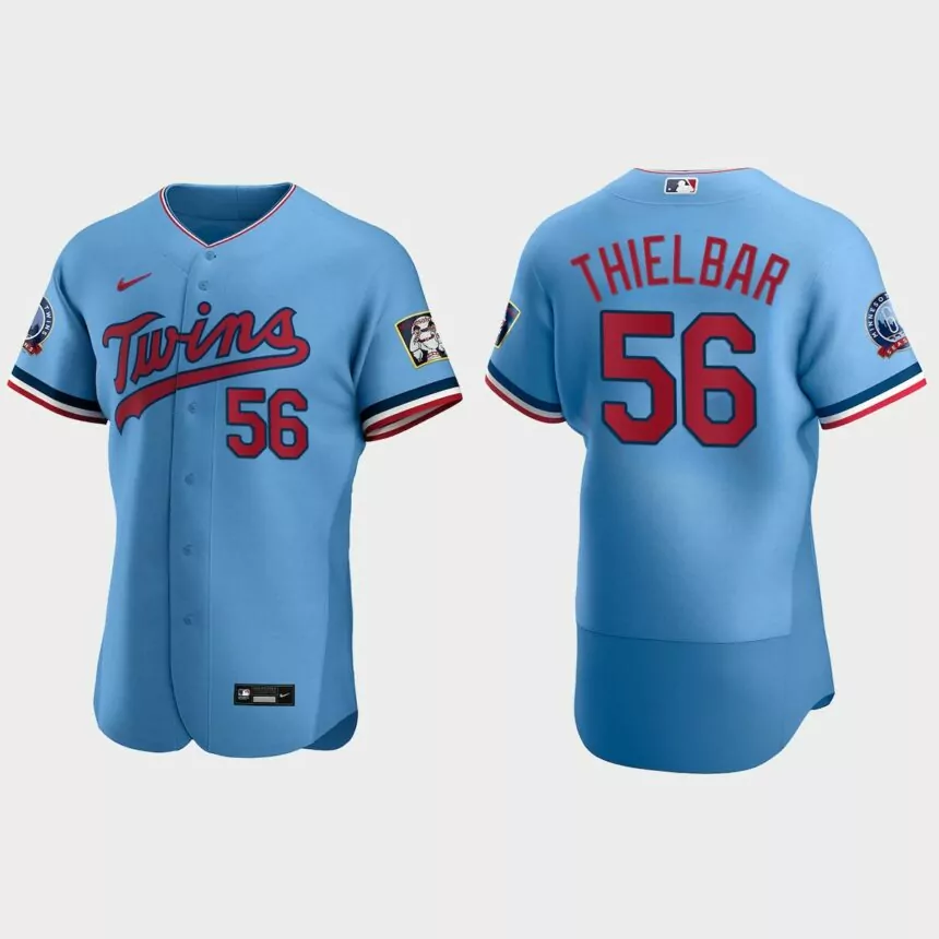 Caleb Thielbar Minnesota Twins Authentic Alternate Jersey – Light Blue