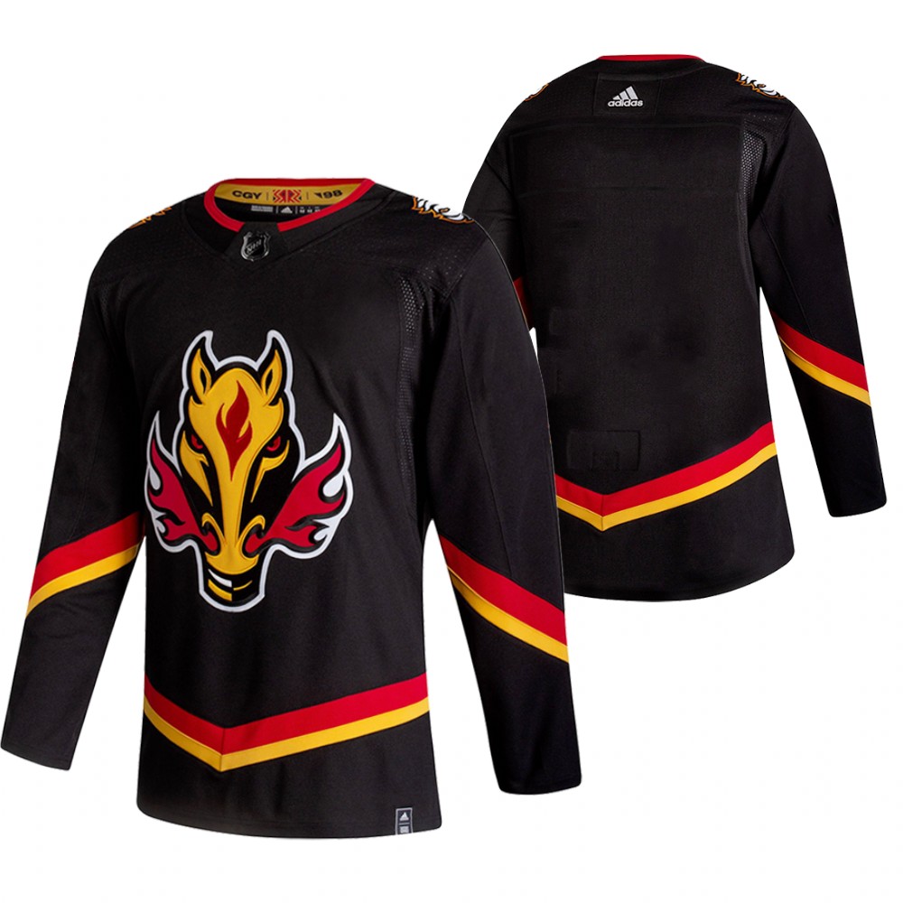 Calgary Flames 2021 Reverse Retro Blank Black Jersey Special Edition Authentic