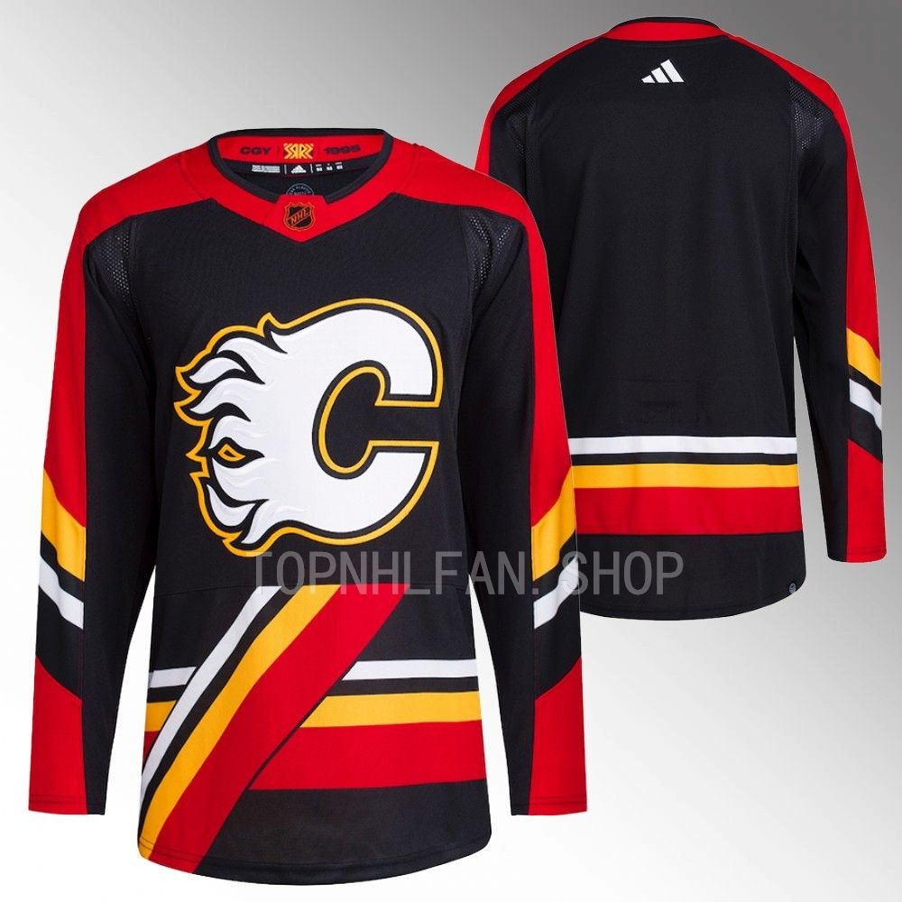 Calgary Flames Black Reverse Retro 2.0 Authentic Primegreen Hockey Jersey