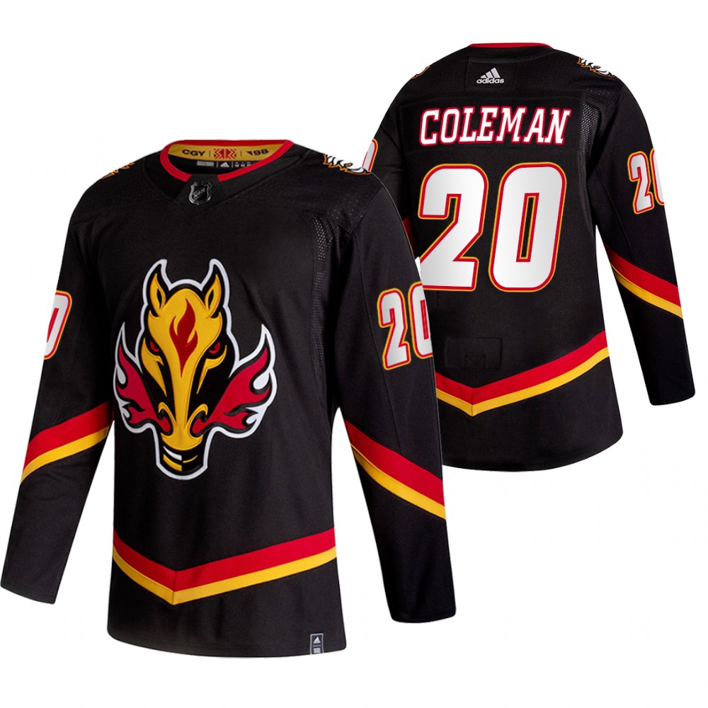 Calgary Flames Blake Coleman Black 2021 Reverse Retro Special Edition Jersey