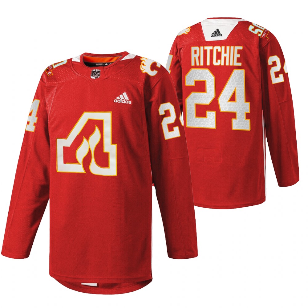 Calgary Flames Brett Ritchie Red 2022 50th Anniversary Warm-Up Jersey