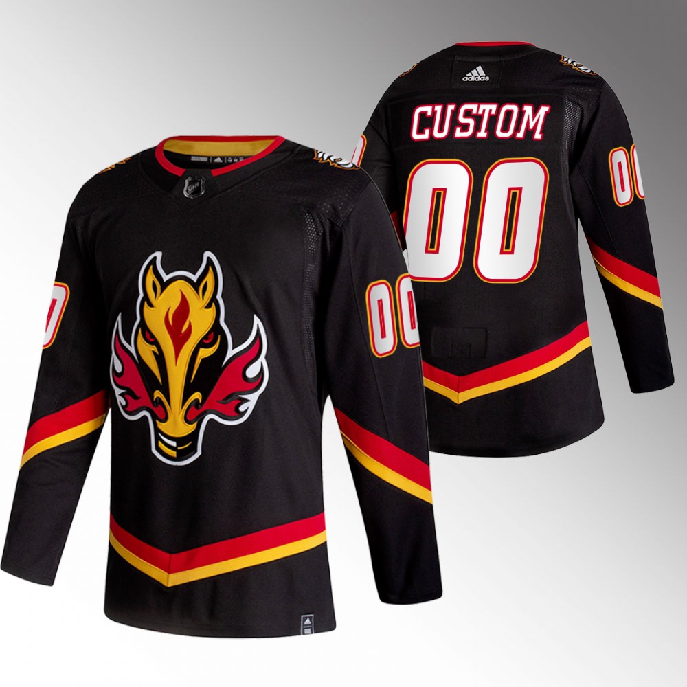 Calgary Flames Custom Black 2022-23 Alternate Authentic Jersey